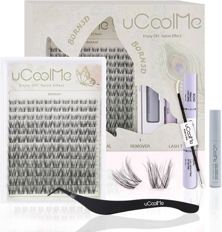 Born3D-ViVi Lash Clusters Kit 8-18mm Natural Eyelash Clusters Lightly Fluffy D Curl - WideSpan DI... | Amazon (US)