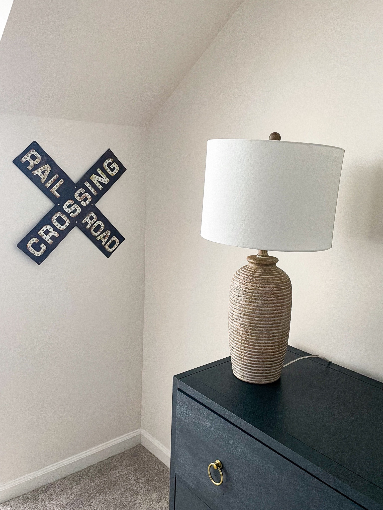 Boy room decor. Little boy bedroom. Big boy bedroom decor. Toddler boy bedroom. Toddler room decor. Boys bedroom. Industrial bedroom. Railroad sign. Train decor

#LTKkids #LTKhome #LTKunder100