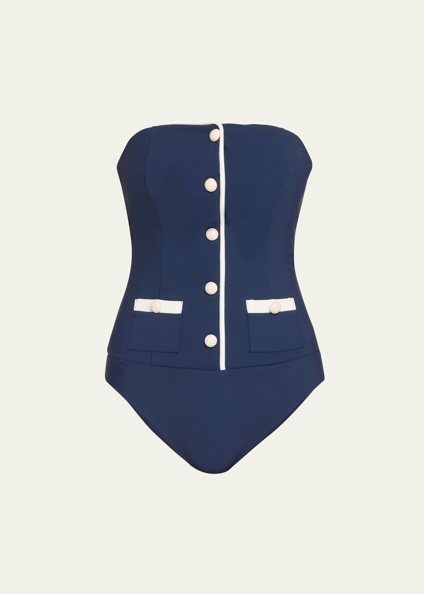 SIMKHAI Scout Bustier One-Piece Swimsuit | Bergdorf Goodman