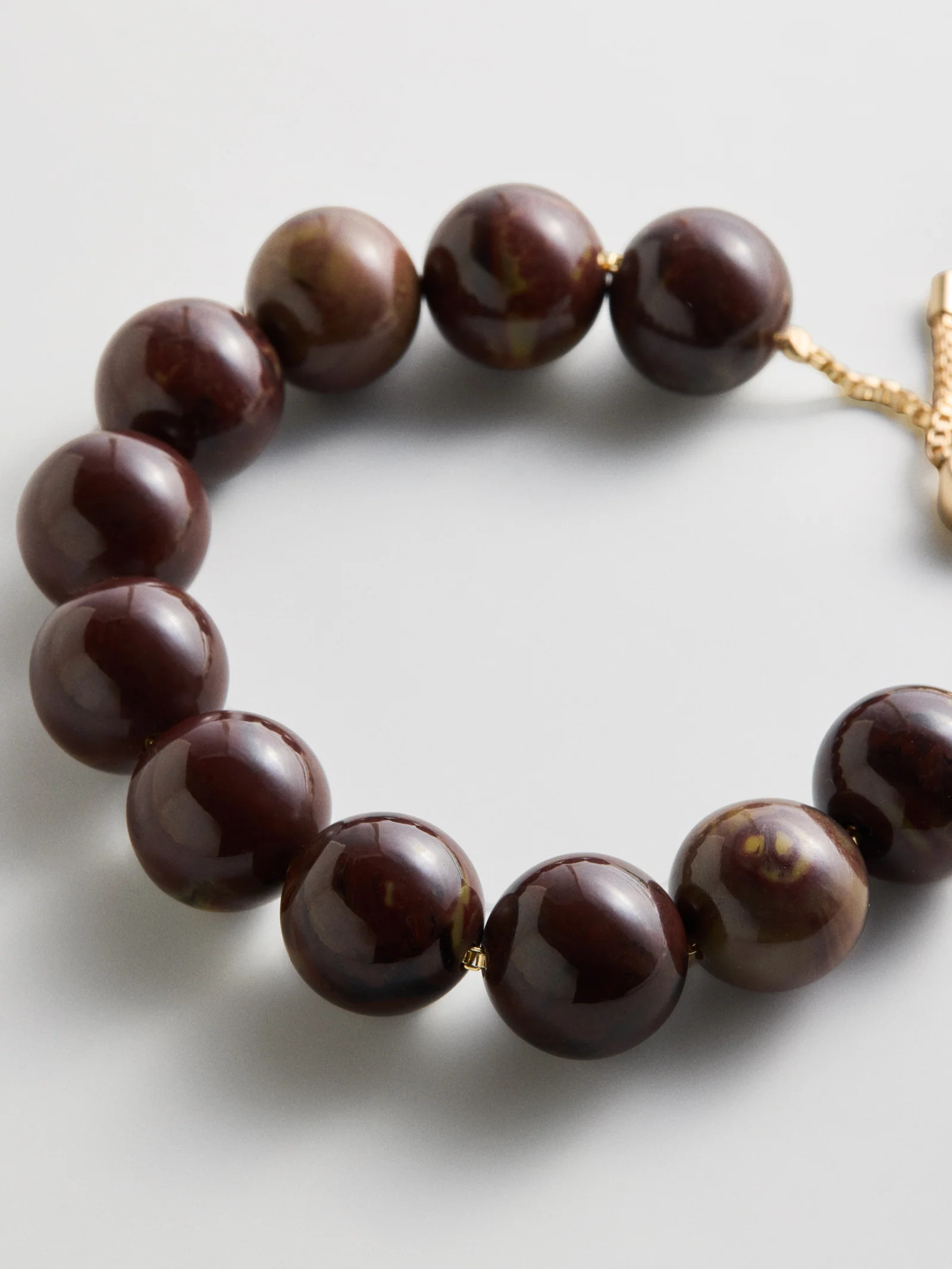 Jane Beaded Bracelet - Chocolate Brown Bead | BaubleBar