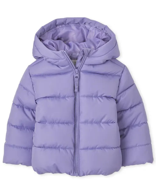 Toddler Girls Long Sleeve Puffer Jacket | The Children's Place  - ROSE PARADE | The Children's Place