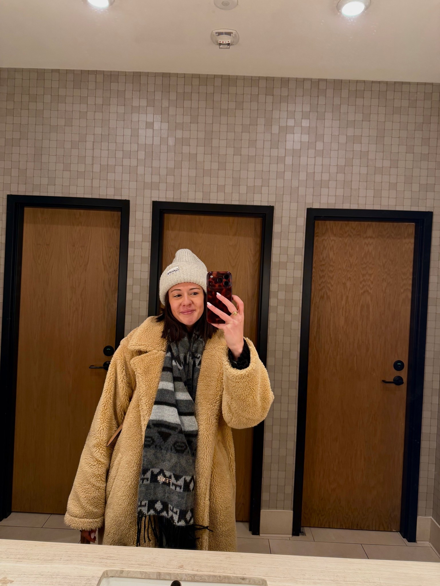 Cozy winter night outfit! This #Alo coat is sold out and the #Fendi scarf is vintage but linking similar options 🧸 

#LTKdayinmylife #LTKSeasonal #LTKootd