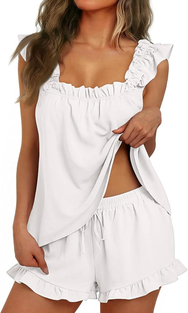 LILLUSORY Pajamas Sets for Women 2 Piece Cute Bridal Pjs Sexy Lounge Sleepwear Summer Outfits 202... | Amazon (US)