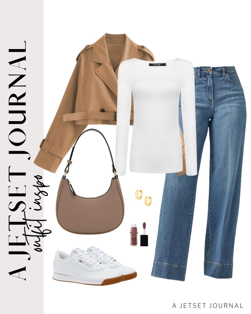 Styling this white top is so easy! Just team it with high-rise trousers, layer on a stunning trench coat from OThread & Co., grab a chic crescent shoulder bag, and finish with e.l.f. Reviver Lip Oil for the perfect, polished look! 

 #LTKSeasonal #LTKSaleAlert #LTKTravel