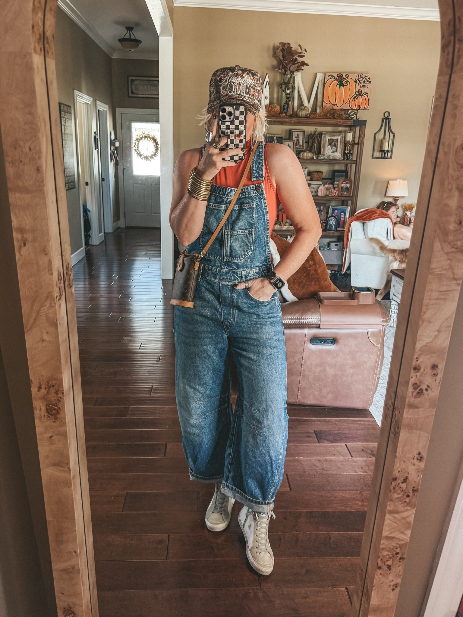 Another fun way I found in my pictures. This is last year and they restocked this sleeveless mock neck again this year.

#LTKootd #LTKOver40
