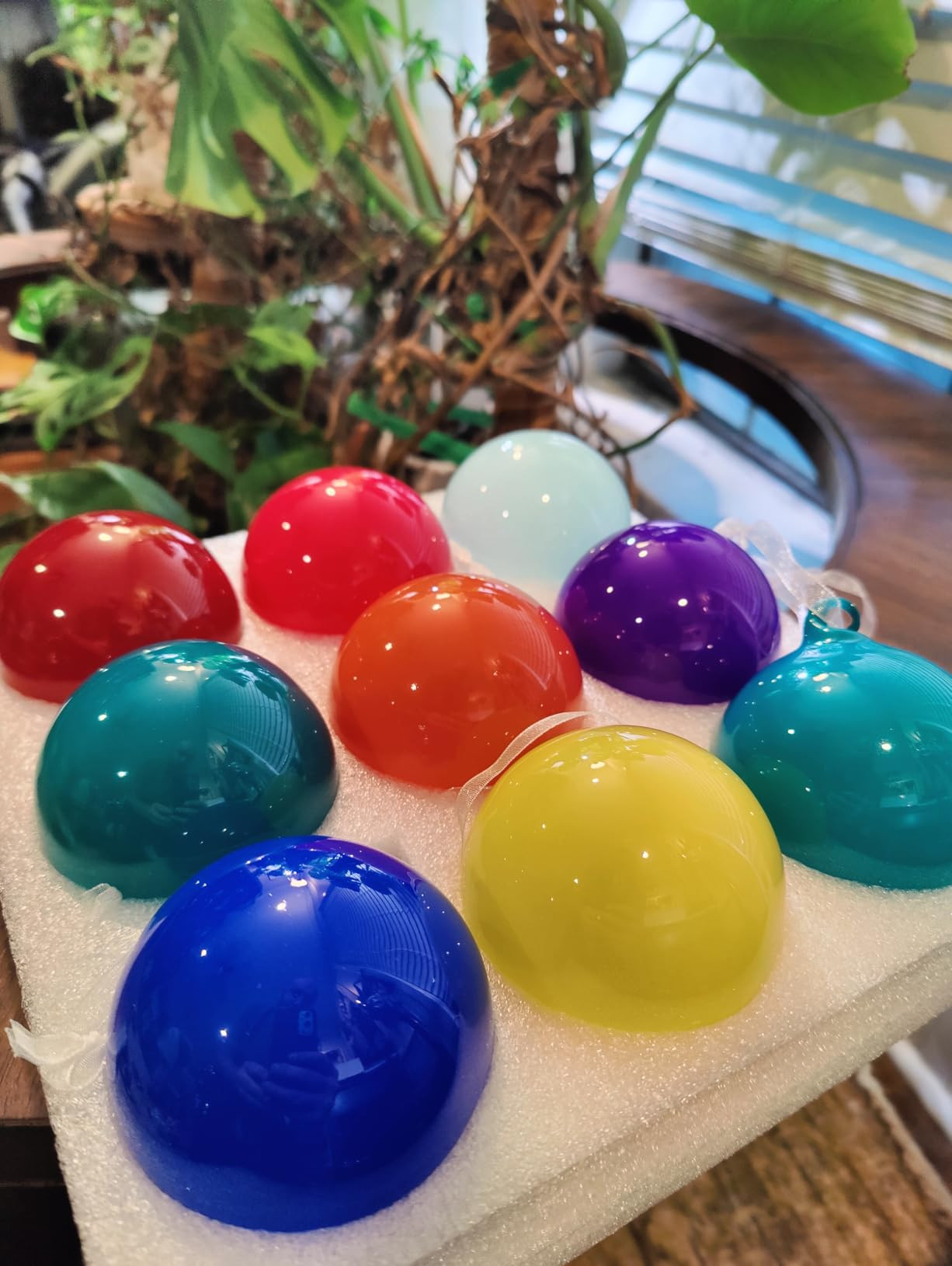 9 Pcs 3 Inch Opaque Glass Christmas Ball Ornament Set Christmas Tree Decoration Hanging Multi Sol... | Amazon (US)