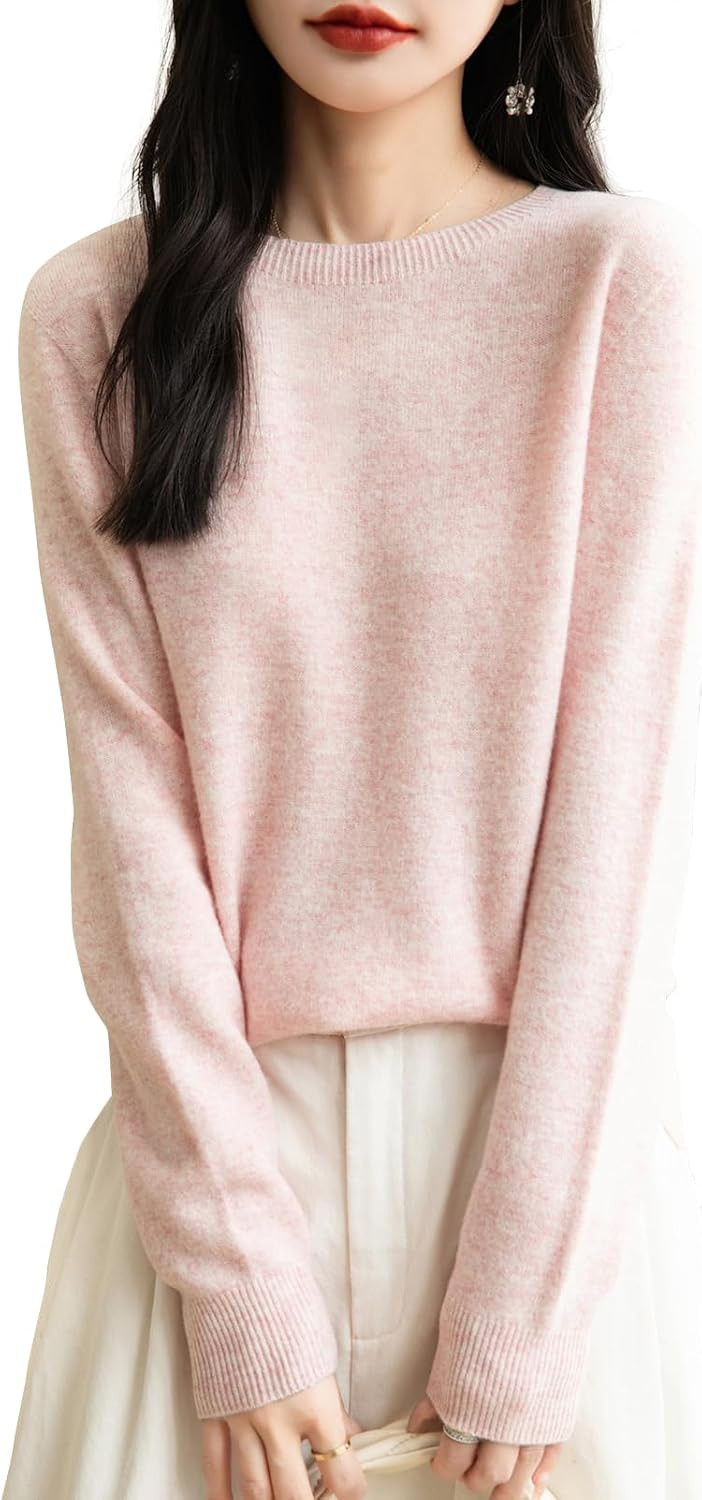 Chanyarn Women's 100% Merino Wool 2026 Fall Winter First-Line Ready to Wear Long Sleeve Seamless Knit Crewneck Sweater | Amazon (US)