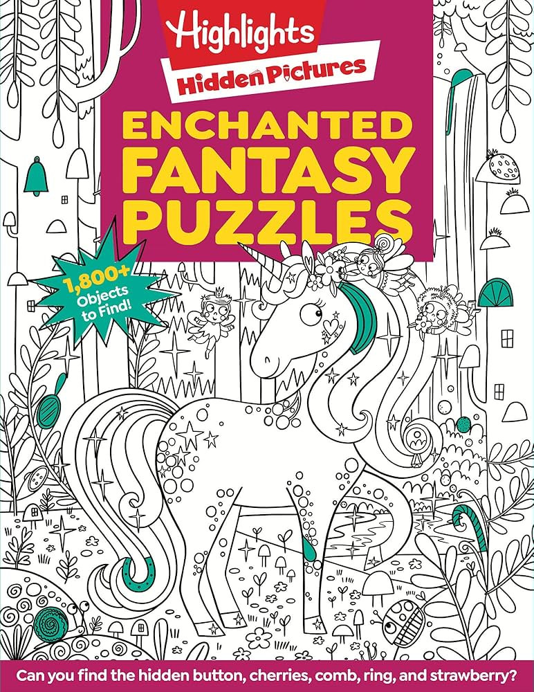 Enchanted Fantasy Puzzles: Find Over 1,800 Hidden Objects within this Fairy Tale Puzzle Book with... | Amazon (US)
