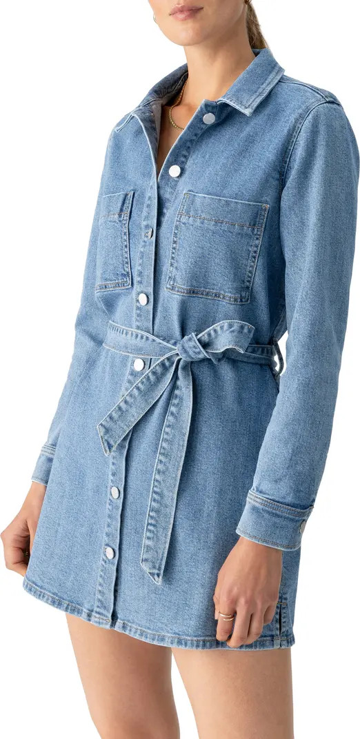 Long Sleeve Denim Mini Shirtdress | Nordstrom