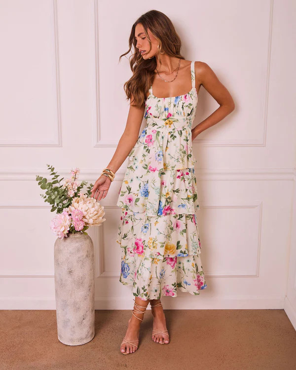 Bloom Belle Tiered Floral Maxi Dress | VICI