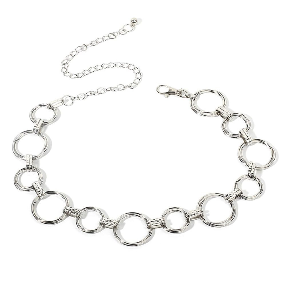 COLORFUL BLING Simple Belt Chain Punk Waist Chain Long Tassel Link Circle Round Dress Belt Body C... | Amazon (US)