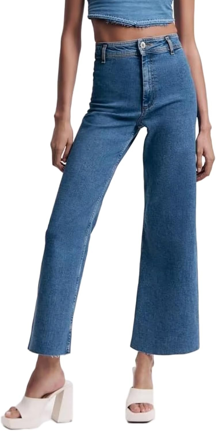 Women's Wide Leg Jeans High Waisted Stretchy Trendy Casual Versatile Work Denim Pants Trousers 2025 | Amazon (US)