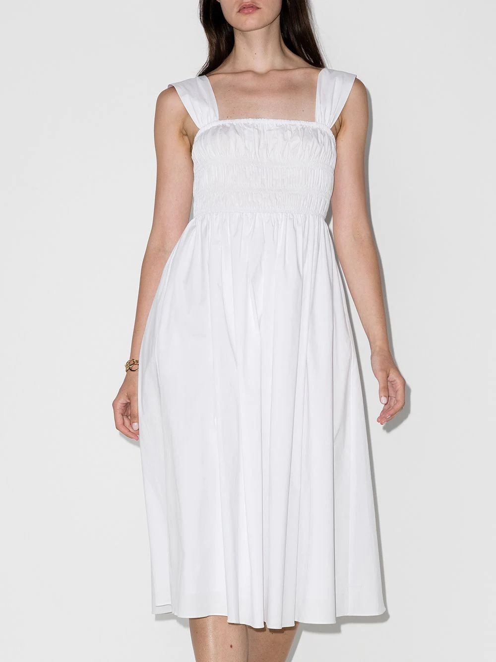 Ida square-neck midi dress | Farfetch (US)