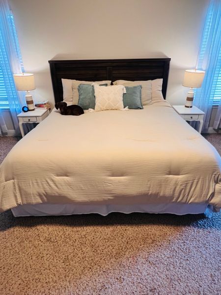 Bedroom makeover | king | cozy | neutrals | boho | comforter 

#LTKfindsunder100 #LTKhome