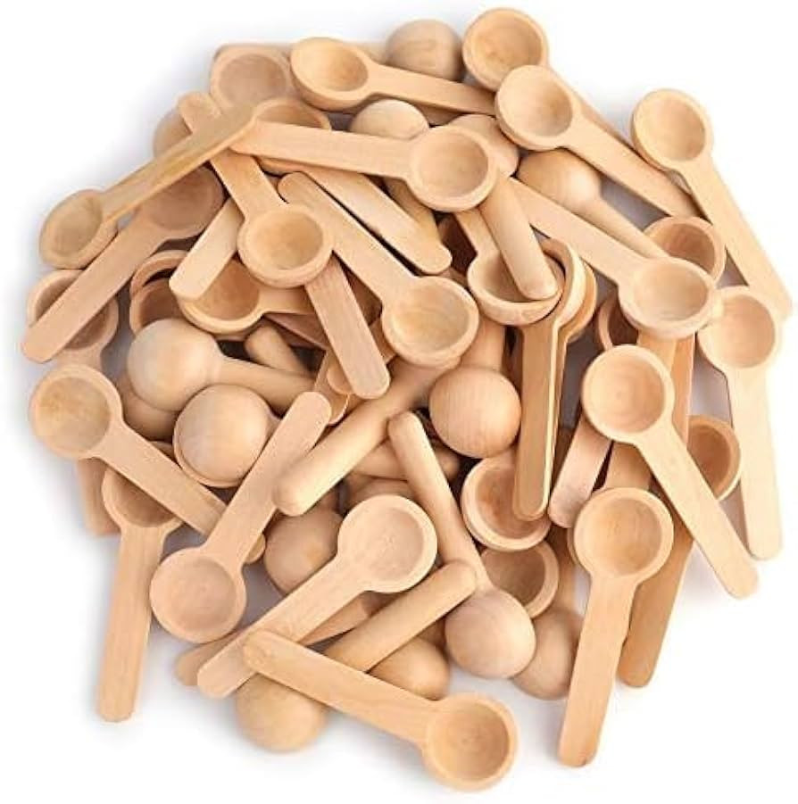 Tebery 60PCS Mini Wooden Spoons for Bath Salt, Candy, Baby, Spice Jars, Seasoning, Honey, Coffee | Amazon (CA)
