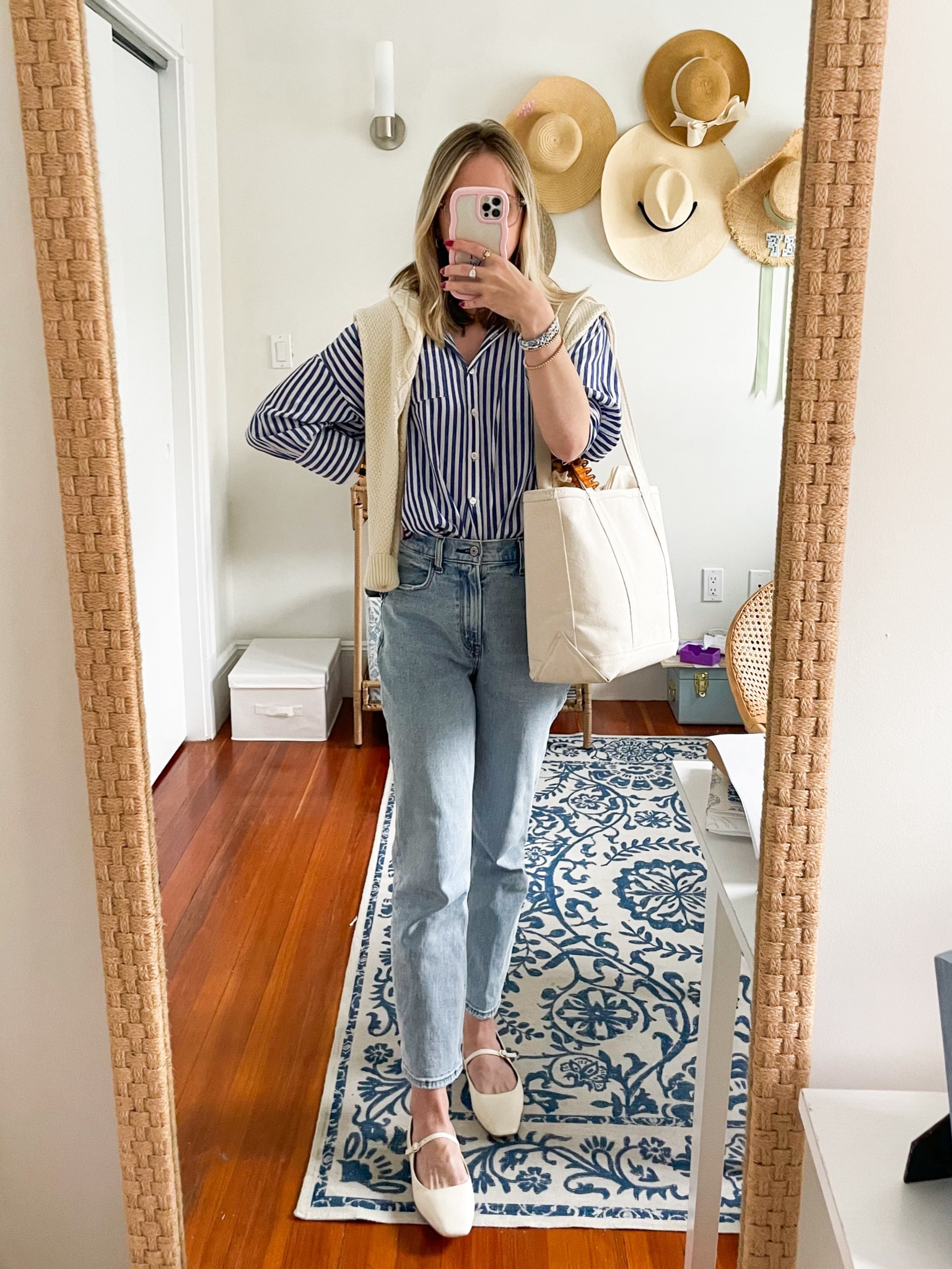 old money work from home aesthetic 🤓 

quiet luxury // preppy work outfit /// white mary jane flats // vintage j.crew

#LTKFallSale #LTKSeasonal #LTKWorkwear