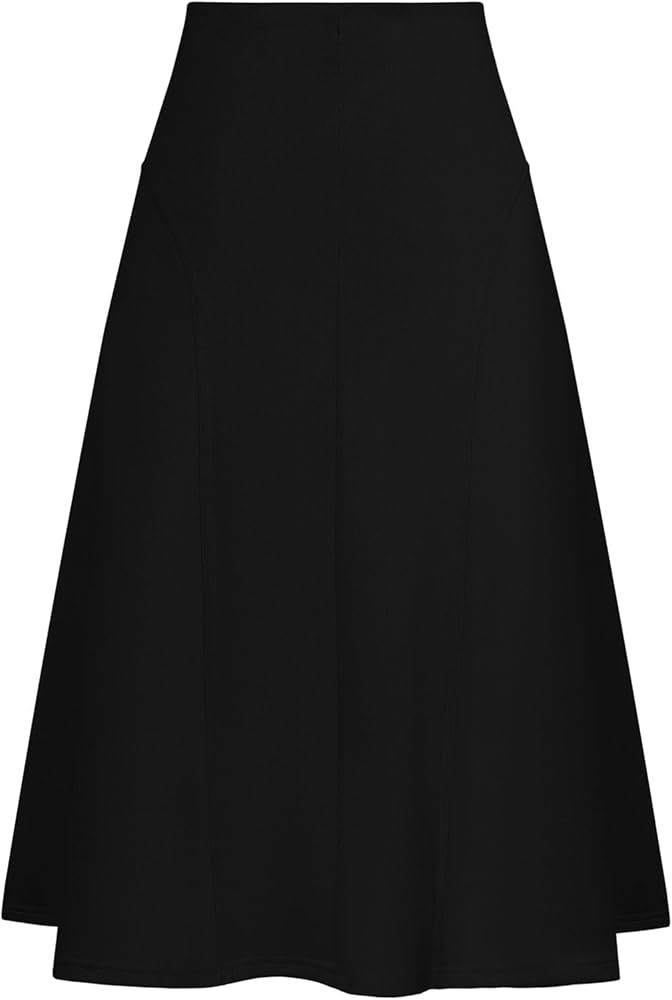 Kate Kasin Women's Suede Midi Skirt 2025 Fall Winter High Waist A Line Skirt | Amazon (US)