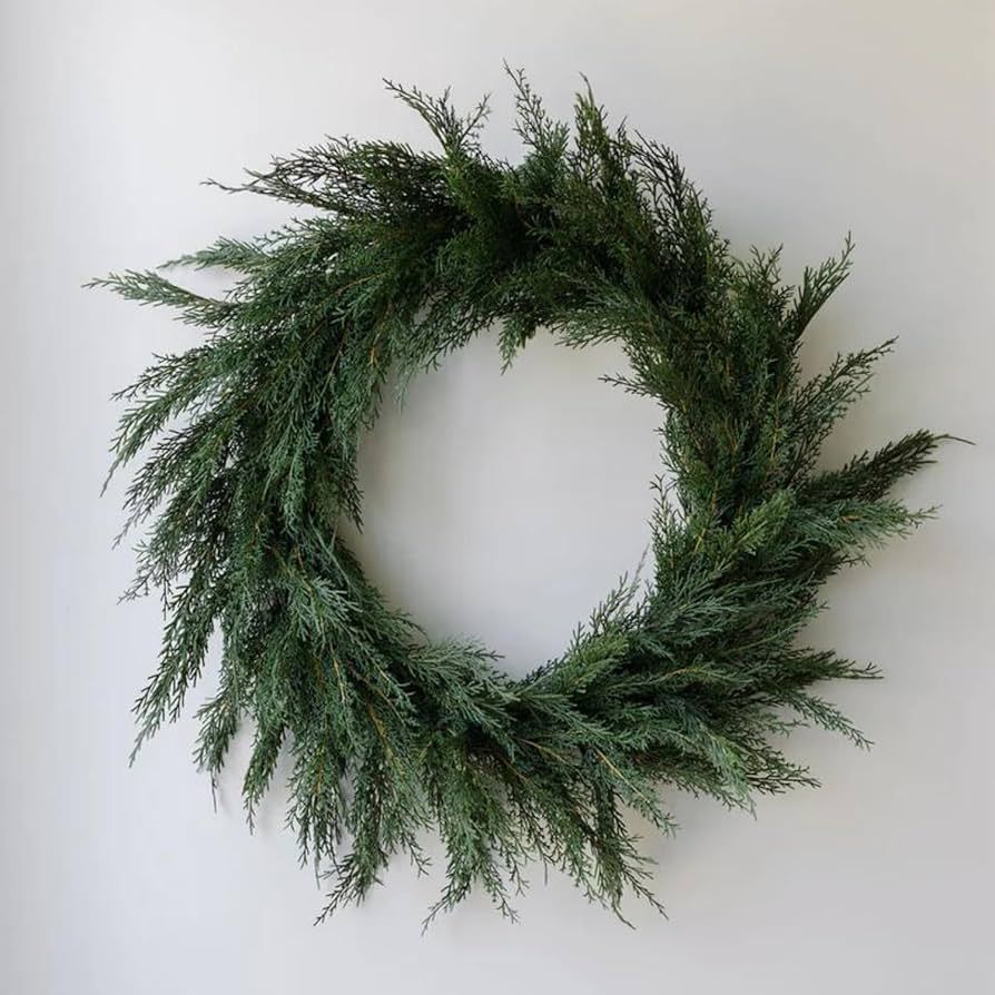 X Sinclair & Moore Cedar Wreath, Premium Artificial Indoor and Outdoor Large 30" Cedar Christmas ... | Amazon (US)