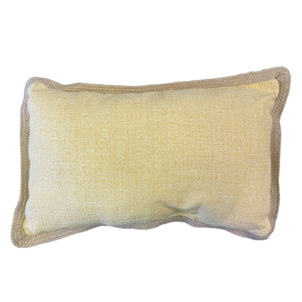 Home Fashions 14" x 22" Long Rectangular Throw Pillow with Burlap Trim, Yellow - Walmart.com | Walmart (US)
