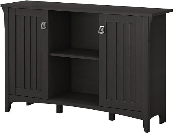 Bush Furniture Salinas Accent Storage Cabinet with Doors in Vintage Black | Amazon (US)