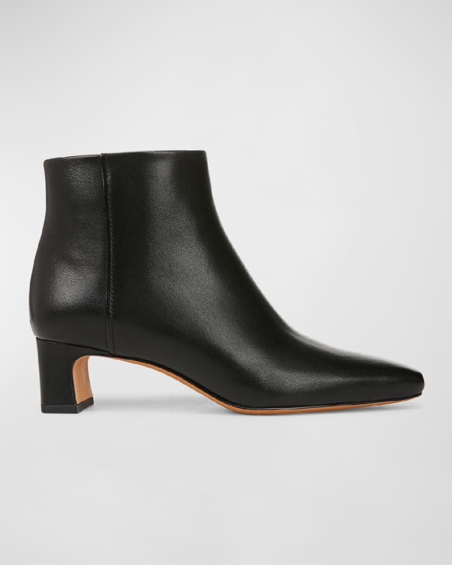 Vince Silvana Leather Zip Ankle Booties | Neiman Marcus
