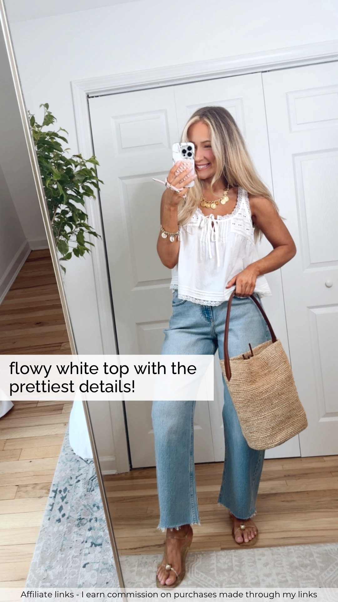 Affiliate links - I earn commission on purchases made through my links | Walmart spring top
White flowy top lace details 