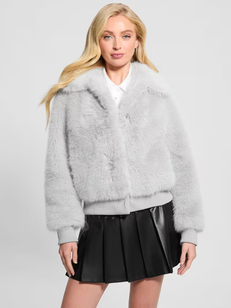 Soave Faux-Fur Flight Jacket | Guess US | Guess (US)