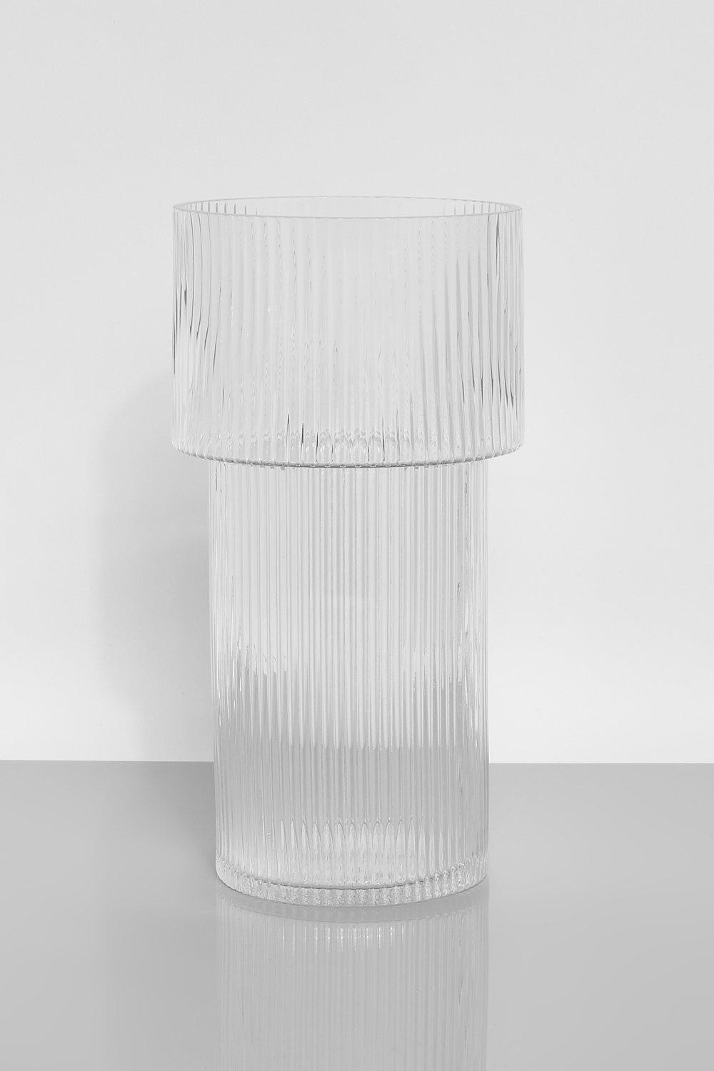 Ribbed Glass Vase | Boohoo.com (US & CA)