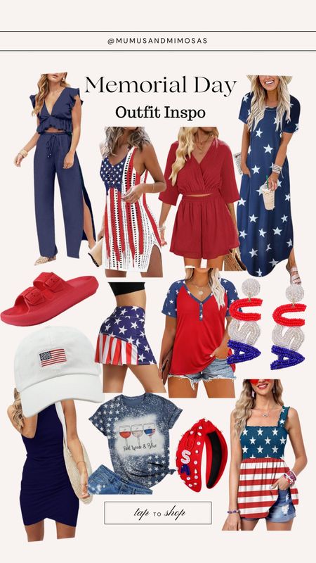 Amazon Memorial Day outfit inspo
USA earrings and hat 
Patriotic swim cover up
Stars maxi dress
Two piece linen set
Poop and beach sandals 
USA headband 
Mini dress 

#LTKStyleTip #LTKFindsUnder50 #LTKSeasonal