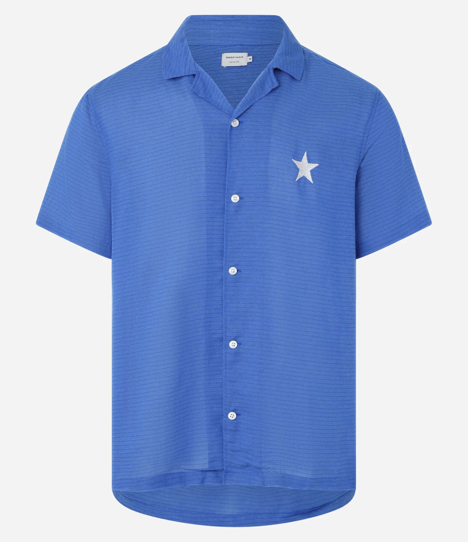 Camisa em Viscolinho com Bordado de Estrela Azul - Lojas Renner | Renner (BR)