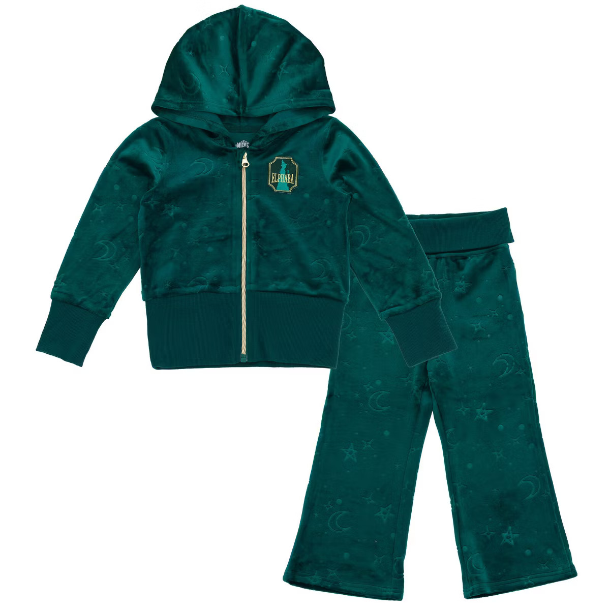 Wicked Velour Zip Up Hoodie and Flare Pants Outfit Set Toddler | Target