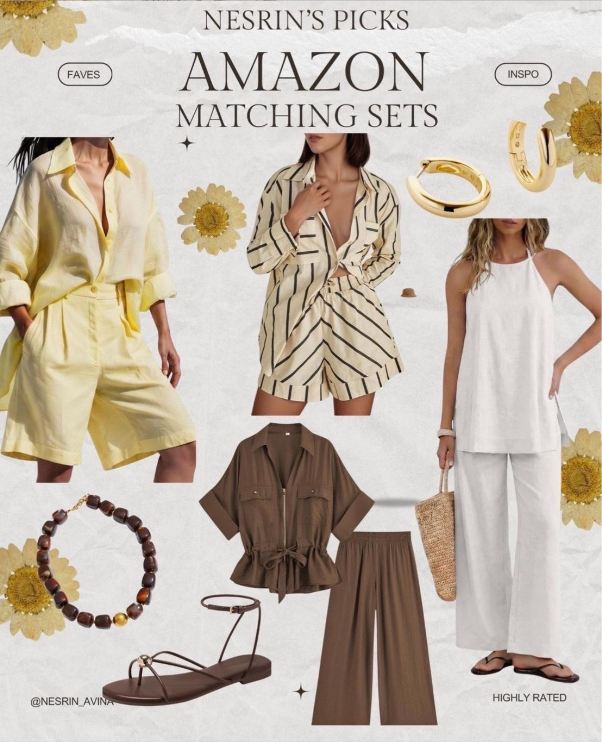 amazon matching sets
resort wear 
summer looks