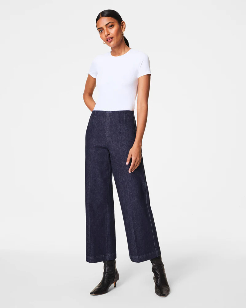 SPANXshape™ EveryWear Zero Waistband Cropped Wide Leg Jeans | Spanx