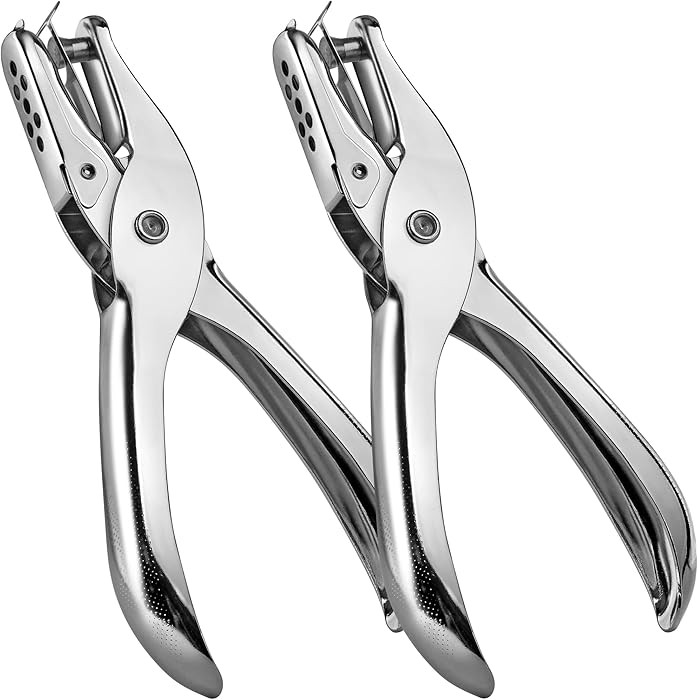 2 Pieces Small Single Hole Punch, 1/4 Inch One Hole Paper Punch with 8 Sheet Capacity, Punch Accu... | Amazon (US)