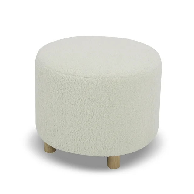 Better Homes & Gardens Mira Round Ottoman, Cream - Walmart.com | Walmart (US)