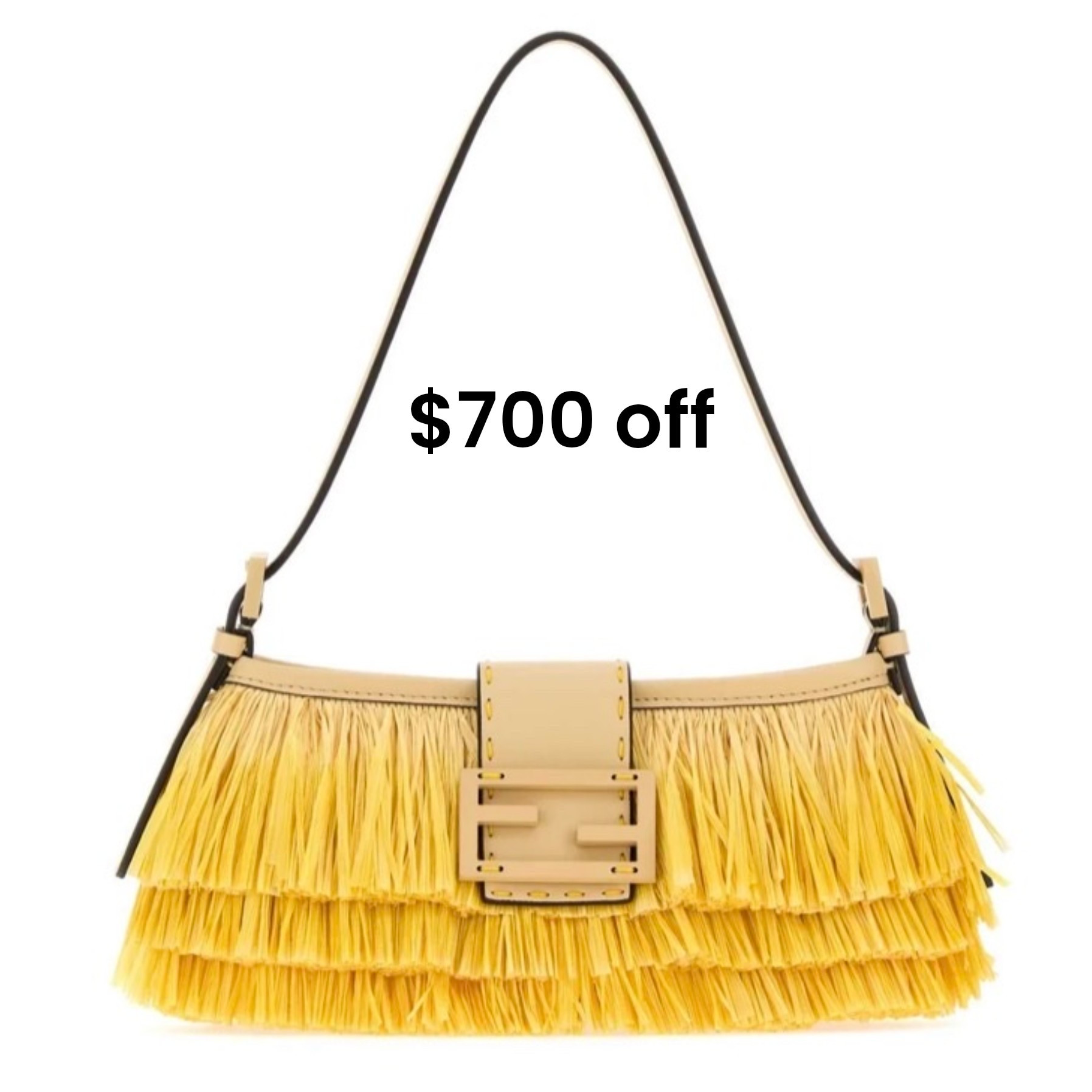 FENDI BABY B FRINGE BAG YELLOW