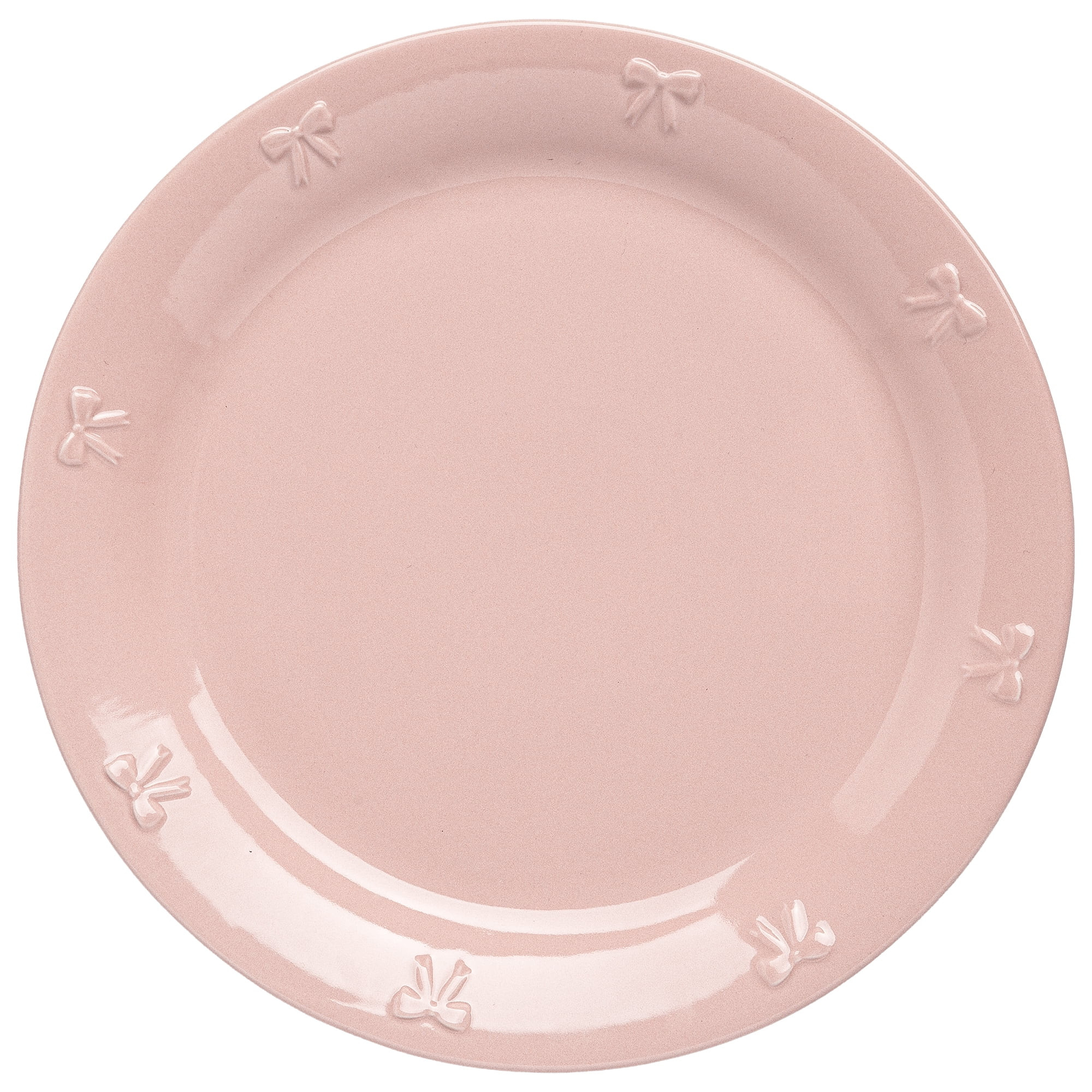 Paris Hilton London Collection Stoneware Dinner Plate, Embossed Bow Detailing, Microwave & Dishwa... | Walmart (US)