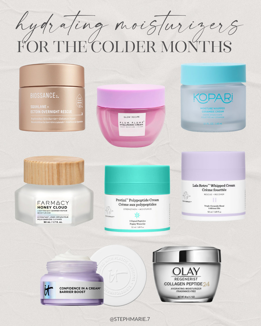The BEST hydrating moisturizers for the colder months 🙌🏻 These are all moisturizers I reach for and recommend whenever I have a chance. They all work so well for mature skin and they are sensitive skin approved! 

 #LTKSeasonal #LTKOver40 #LTKBeauty