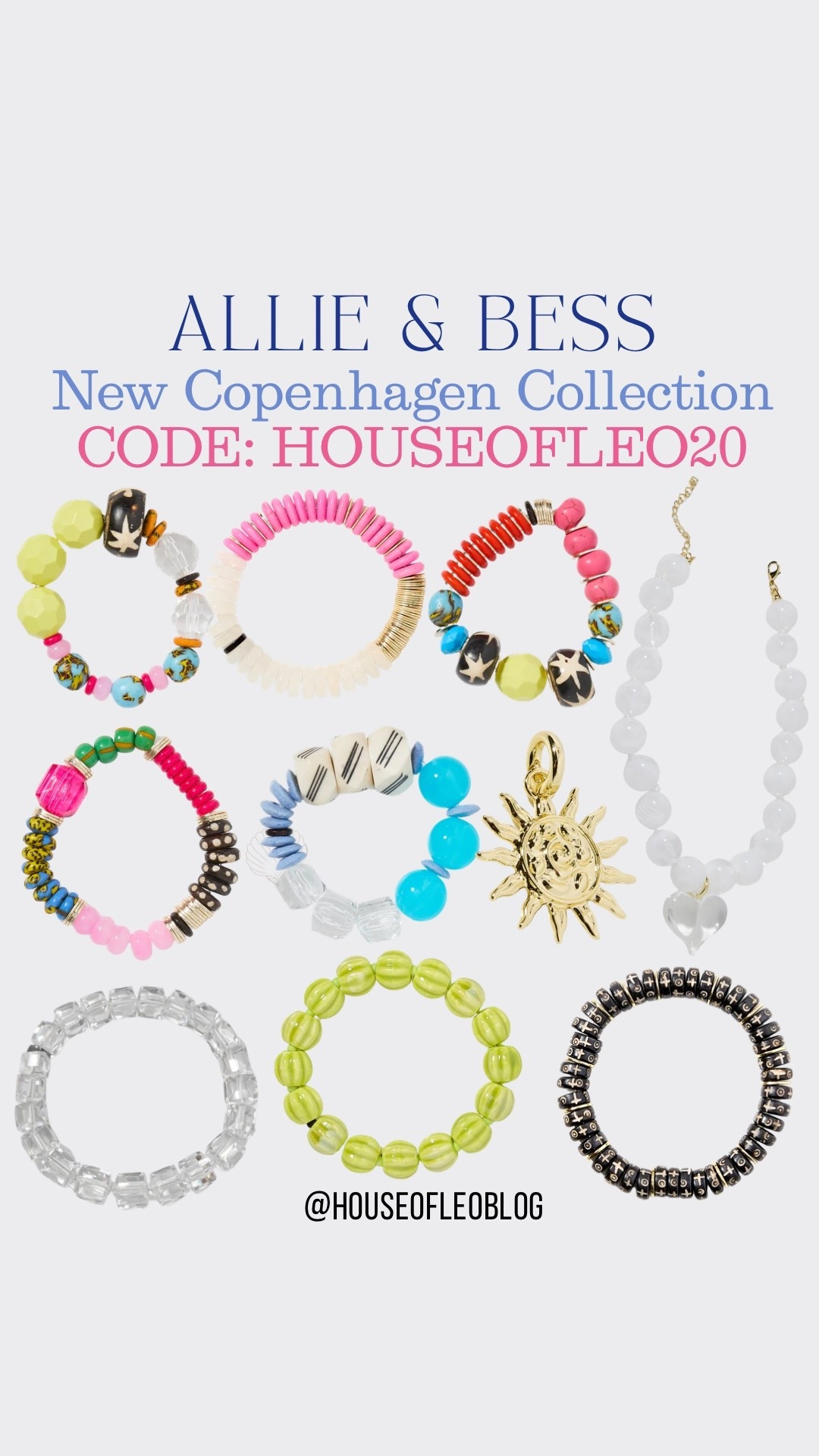 Code HOUSEOFLEO20. Beaded bracelets, heart necklace sun charm, heart charm.

#LTKSaleAlert