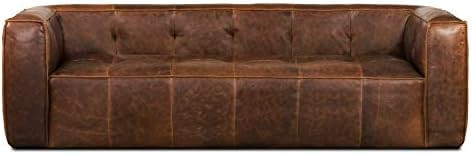 POLY & BARK Capa Sofa in Full-Grain Semi-Aniline Italian Tanned Leather, Chocolate Brown | Amazon (US)