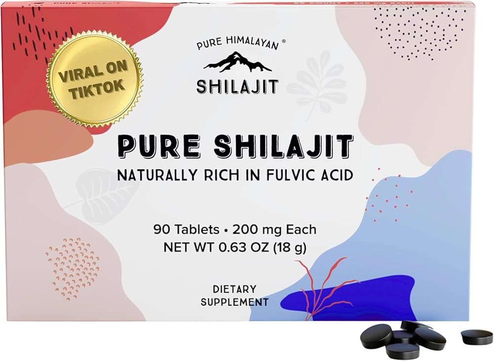 Pure Himalayan Shilajit Dry Drops (90 Tablets - 200mg Each) Maximum Potency Pure Shilajit for Men... | Amazon (US)