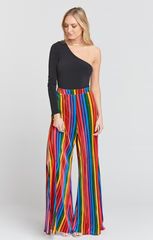 Campbell High Slit Pants ~ Rainbow Parade Pleat | Show Me Your Mumu