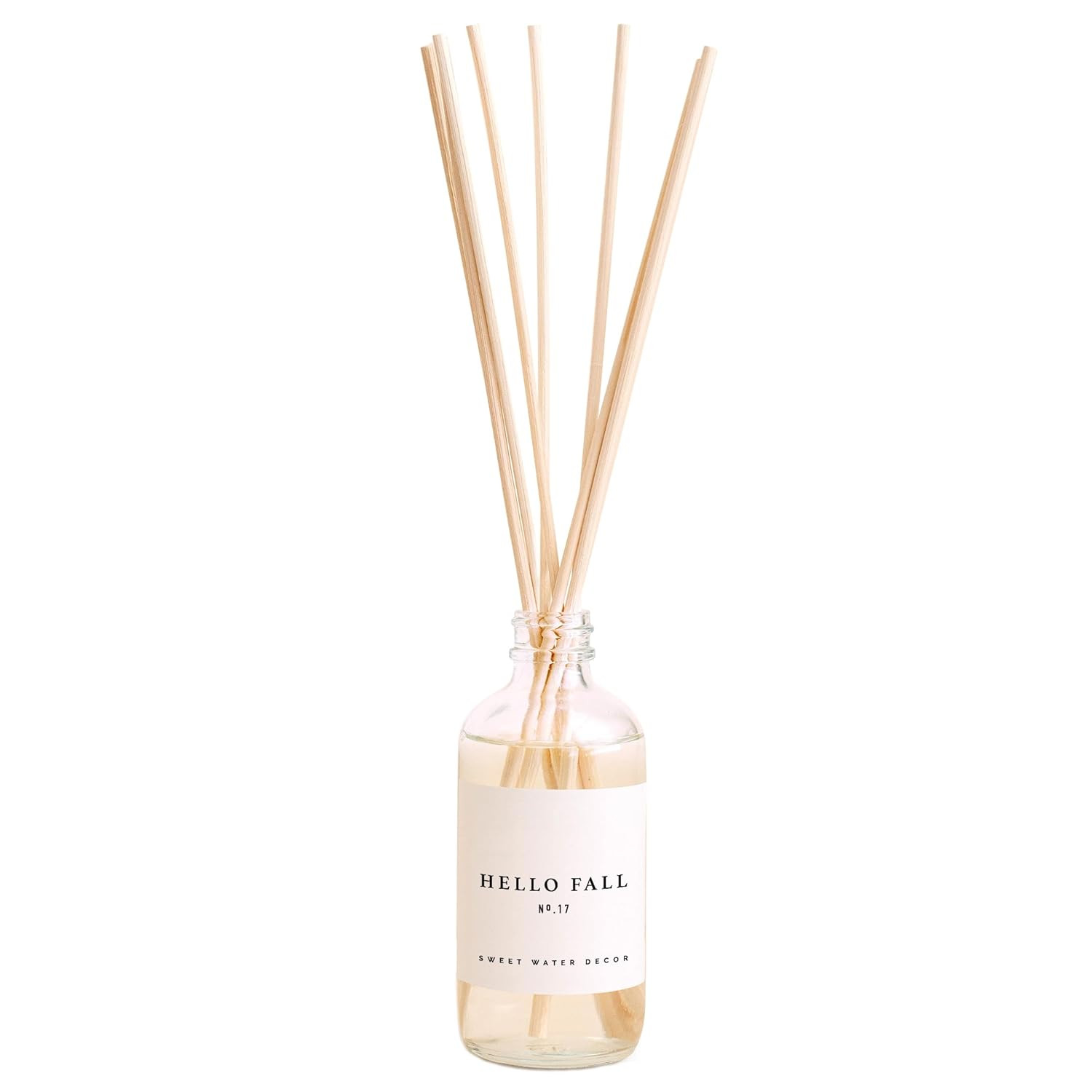 Sweet Water Decor Hello Fall Reed Diffuser Set - Hot Cider, Cinnamon, Cloves, Apple, and Nutmeg S... | Amazon (US)