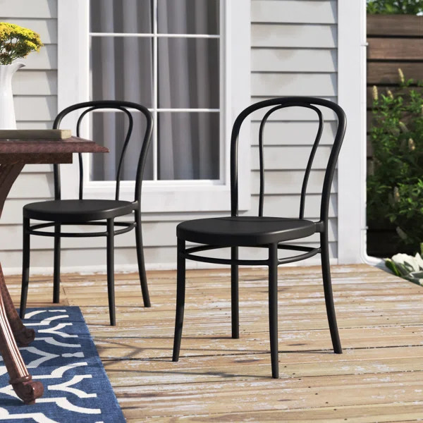 Farrah Outdoor Stacking Dining Side Chair | Wayfair North America