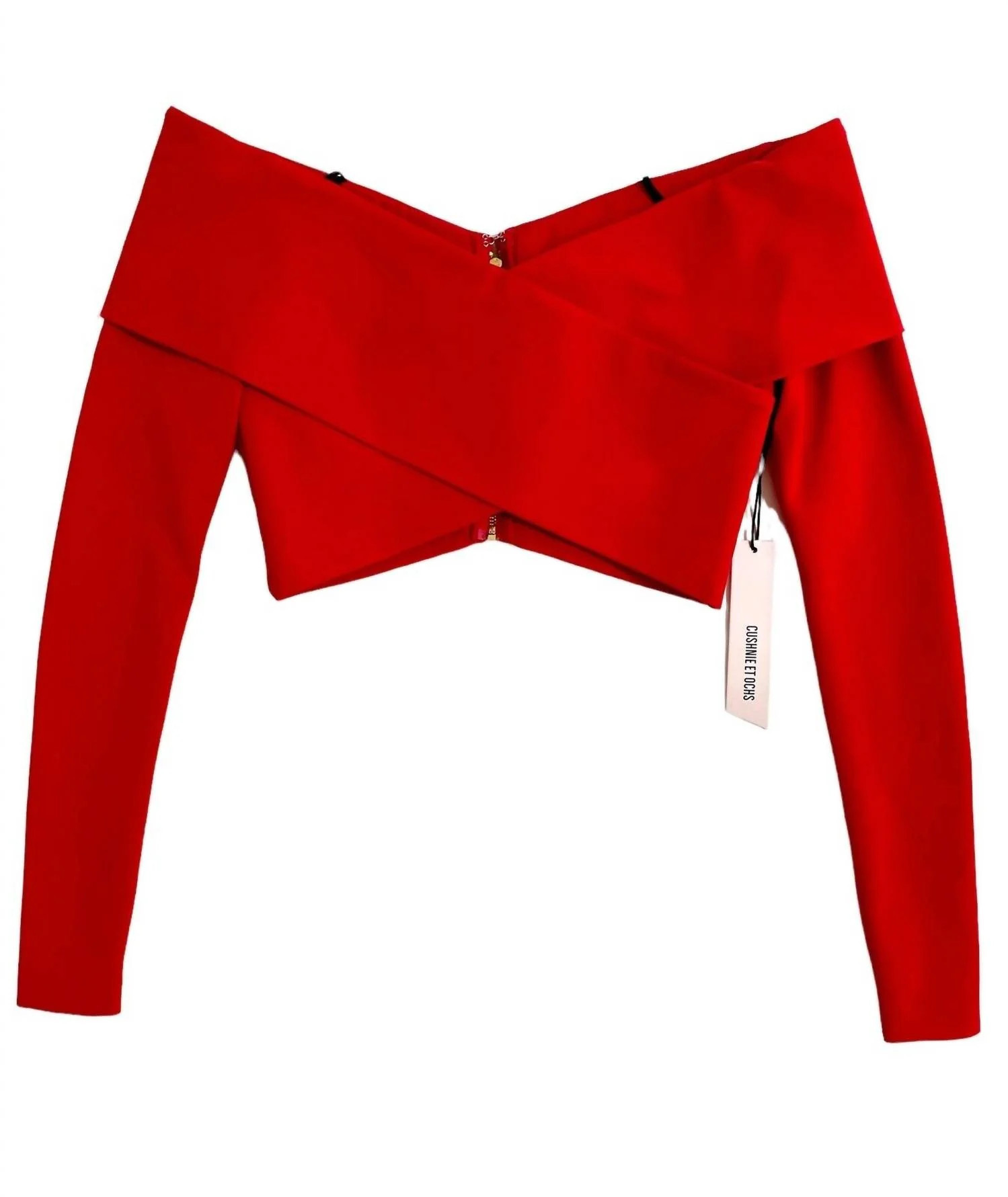 Issa Crop Top Off The Shoulder Top In Red | Shop Simon