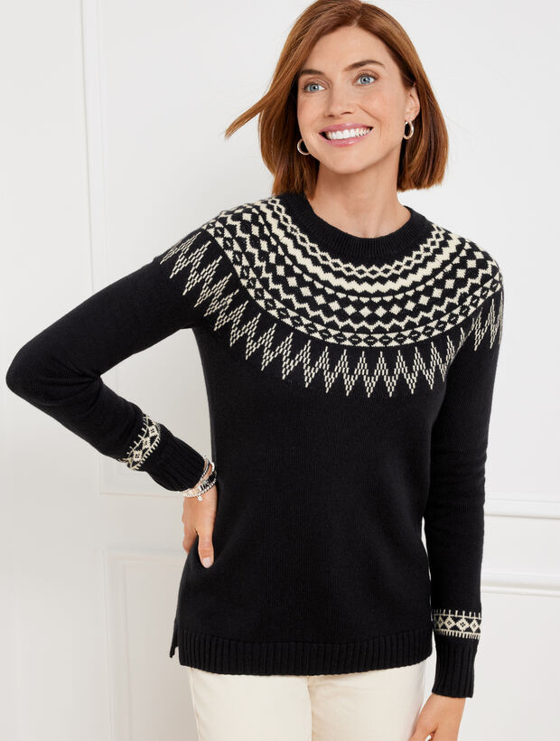 Crewneck Sweater - Spirited Fair Isle | Talbots