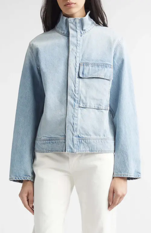 Nili Lotan Marilou Denim Jacket in Alice Wash at Nordstrom, Size Small | Nordstrom