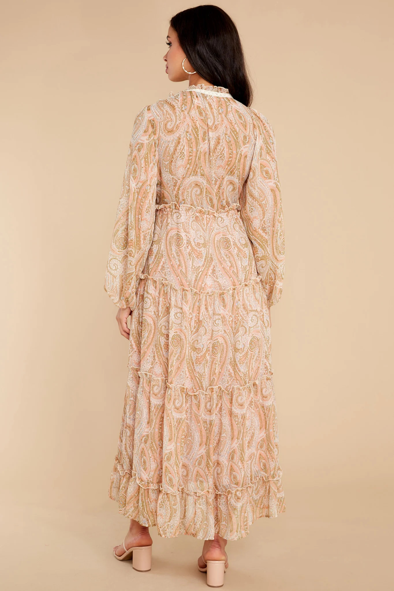 Entirely Yours Brown Multi Print Maxi Dress | Red Dress 