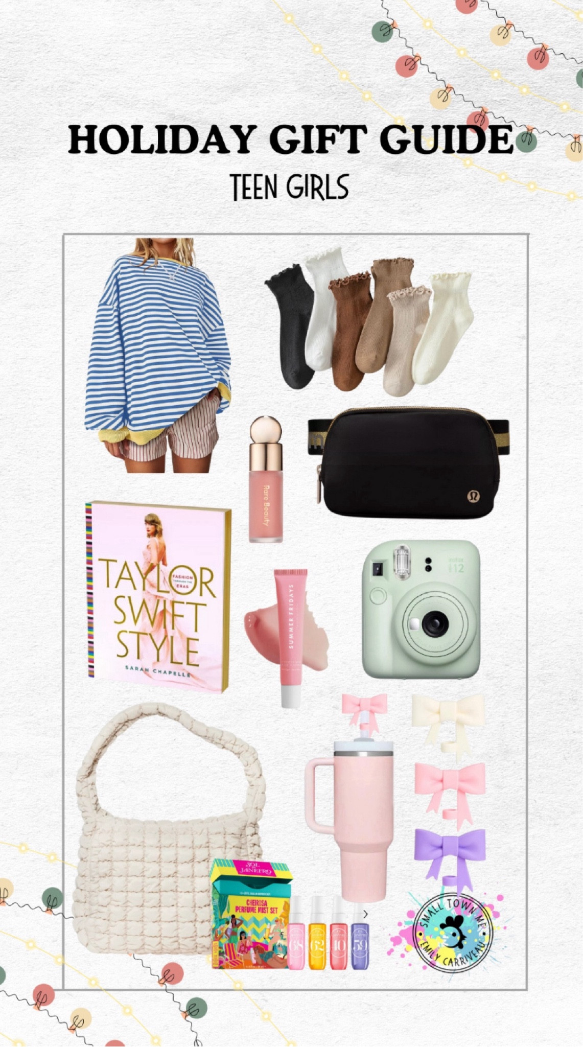 The perfect gift guide for teen girls! Mix and match these items for a great gifting situation. 
Poloroid camera, oversized sweatshirt.
summer fridays lip balm + rare beauty blush! 
every teen girls dream wishlist

#LTKHoliday #LTKGiftGuide #LTKBeauty