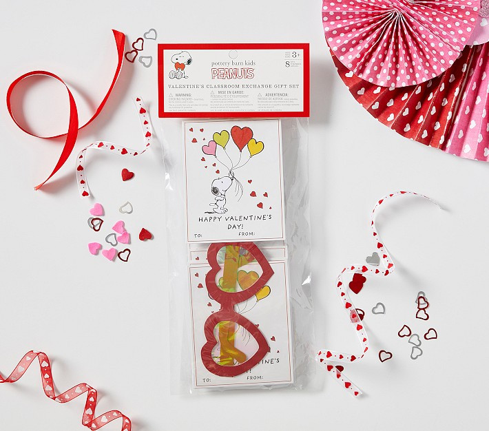 Peanuts® Snoopy® Happy Valentine's Day Classroom Valentines, Set of 8                   
      ... | Pottery Barn Kids